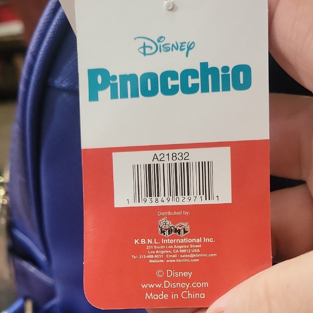 Disney Pinocchio Blue Backpack for Kids - Picture 3 of 12